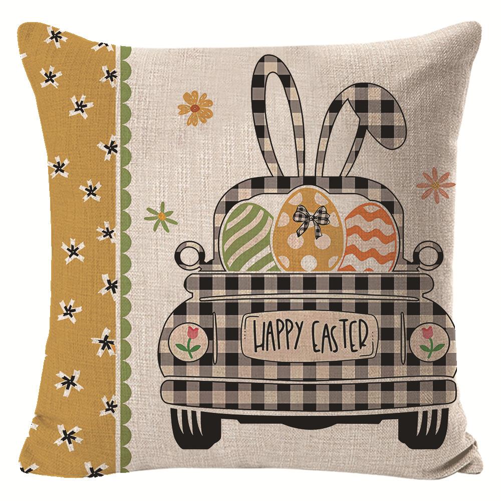

New Easter Pillow Linen Pillow Bedside Cushion Lumbar Pillow Back Pillow Case 45 * 45Cm pillowcase