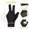 Billiard Gloves, 3 Finger Gloves, Billiard Gloves, Stretchable, Non-Slip, Thin,