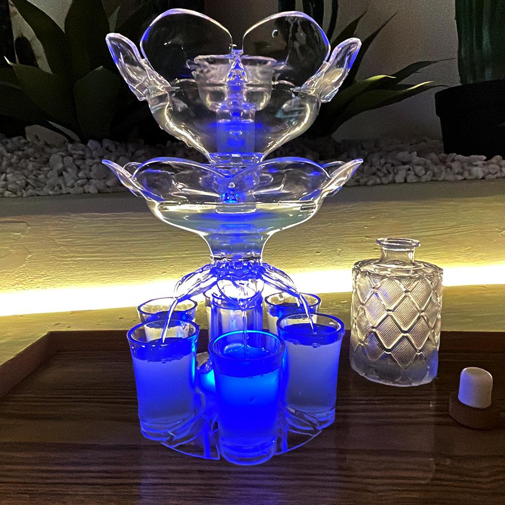 Set Decanter Lotus di Terza Generazione con Sei Bicchieri - Strumento per la Preparazione di Cocktail