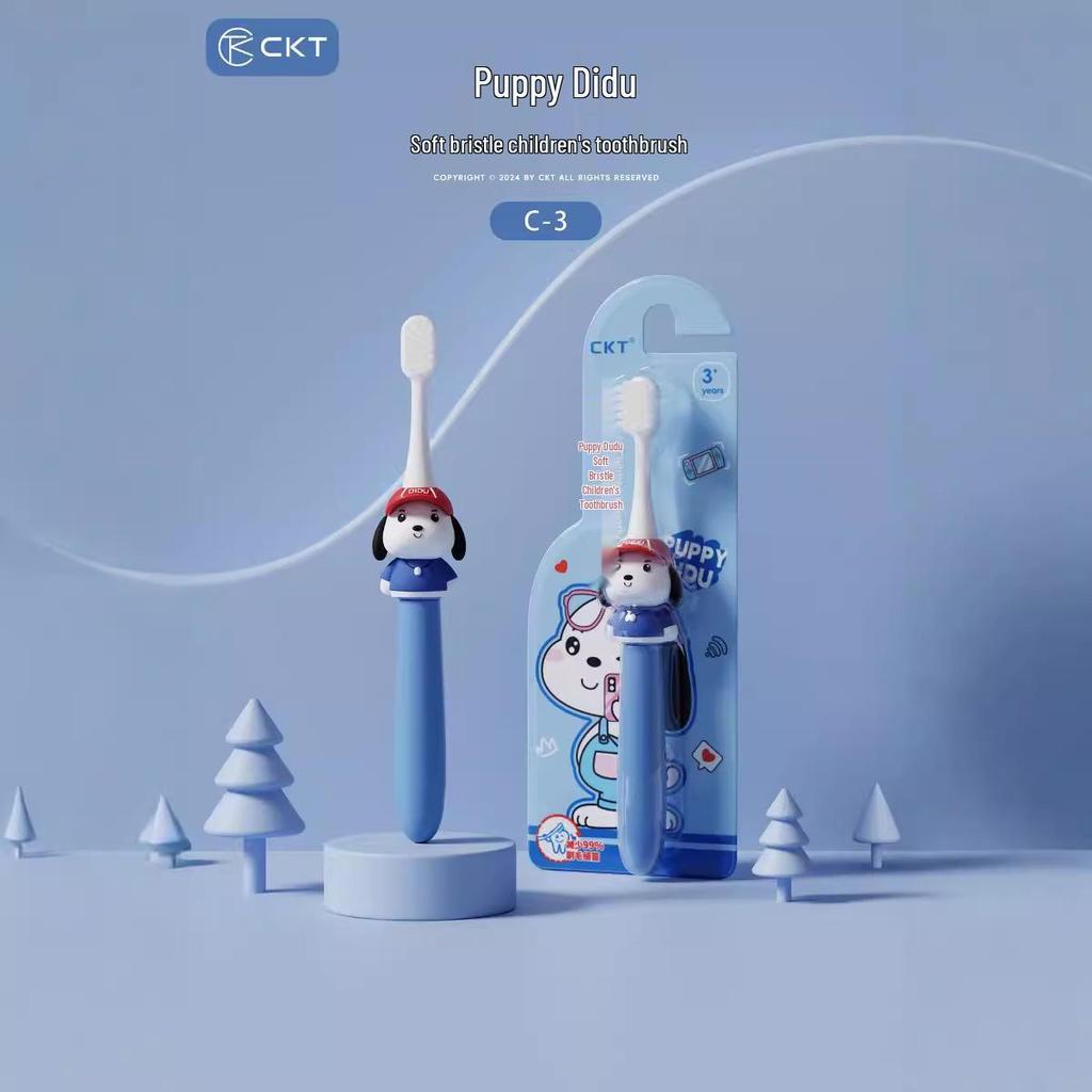 Capybara Kids' Soft Bristle Toothbrush – Cartoon Design for Ages 3-9, Small Head for Gentle Oral Cleaning