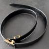 Used Yves Saint Laurent Belt Black Gold Buckle