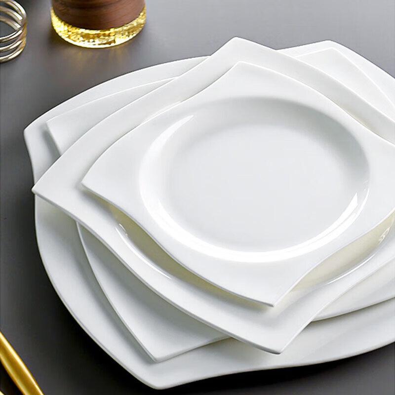 Orchid Square Irregular Ceramic Serving Plate