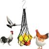 Practical Polyester Mesh Design Chicken Feeding Bag Easy Install Hanging Type with Hook Reusable Feeder Chicken Duck Supplies