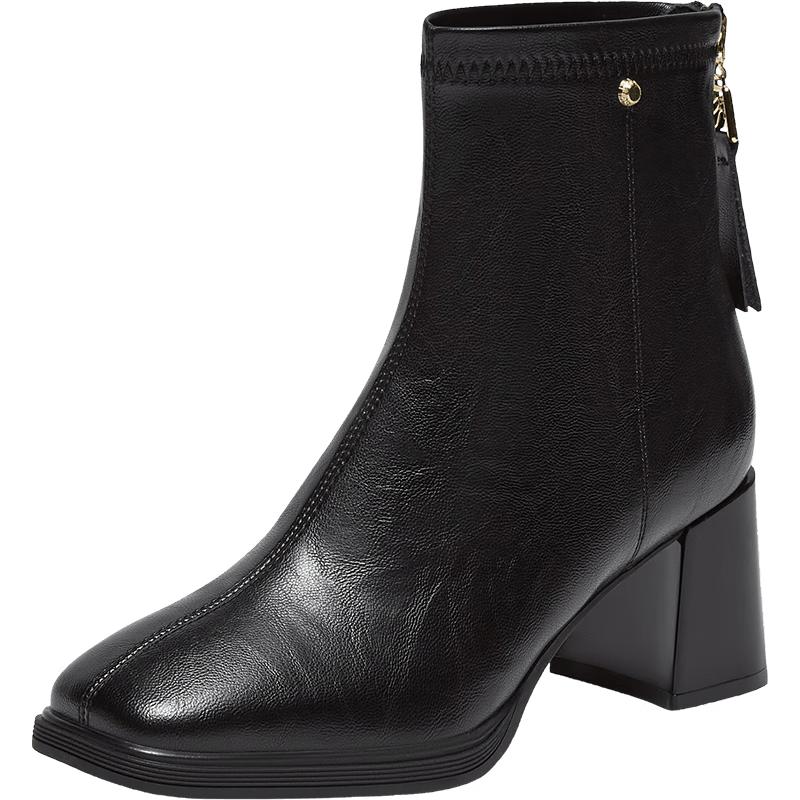 Women s Fashion Chunky Heel Ankle Boots 37
