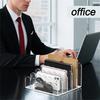 A95I-Clear Acrylic Mail Organizer File Sorters For Desk Laddered Desktop Vertical Holder Desk Organizer Workspace Organizer