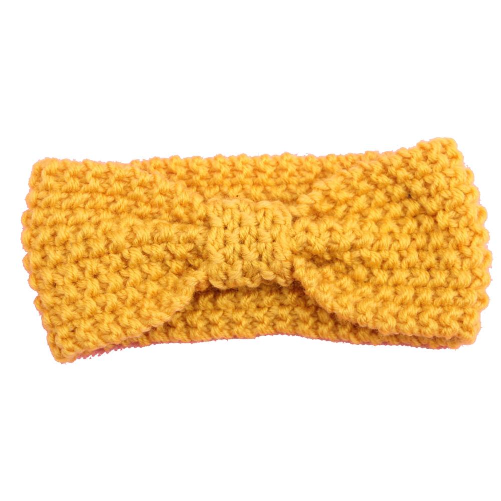 Cute Bowknot Style Kids Headwear  Girl Toddler Knitting Bow Headband Hair Band Accessories Winter