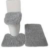 Nordic Style Absorbent Non-slip Bathroom Mat Set - 3 Piece Silk Wool Rug