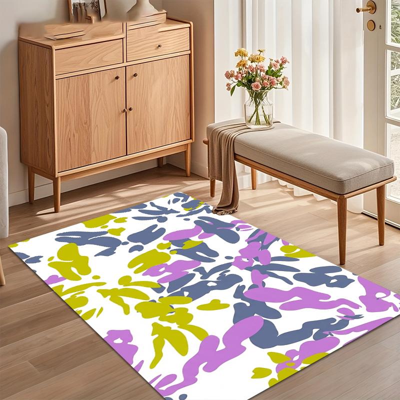 Flower Floor Mat Cozy Thick Non-Slip Mat for Living Room Bedroom Kitchen Decor Rugs  Area Rug Bedroom Decoration Rug for Bedroom