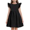 Summer Children Thin Sleeveless Princess Wind Vest Round Collar Cute Casual Dress