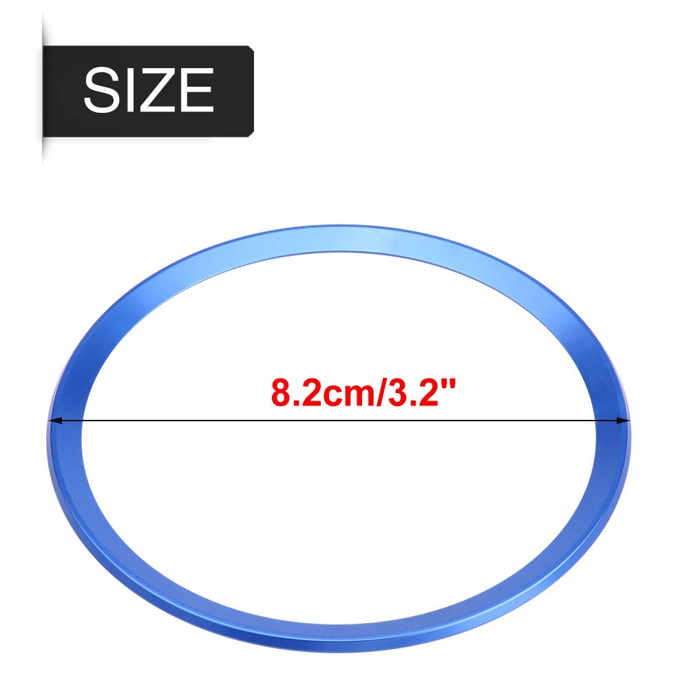 Steering Wheel Cover Trim, Red & Blue Car Steering Wheel Ring Trim, Interior Decoration