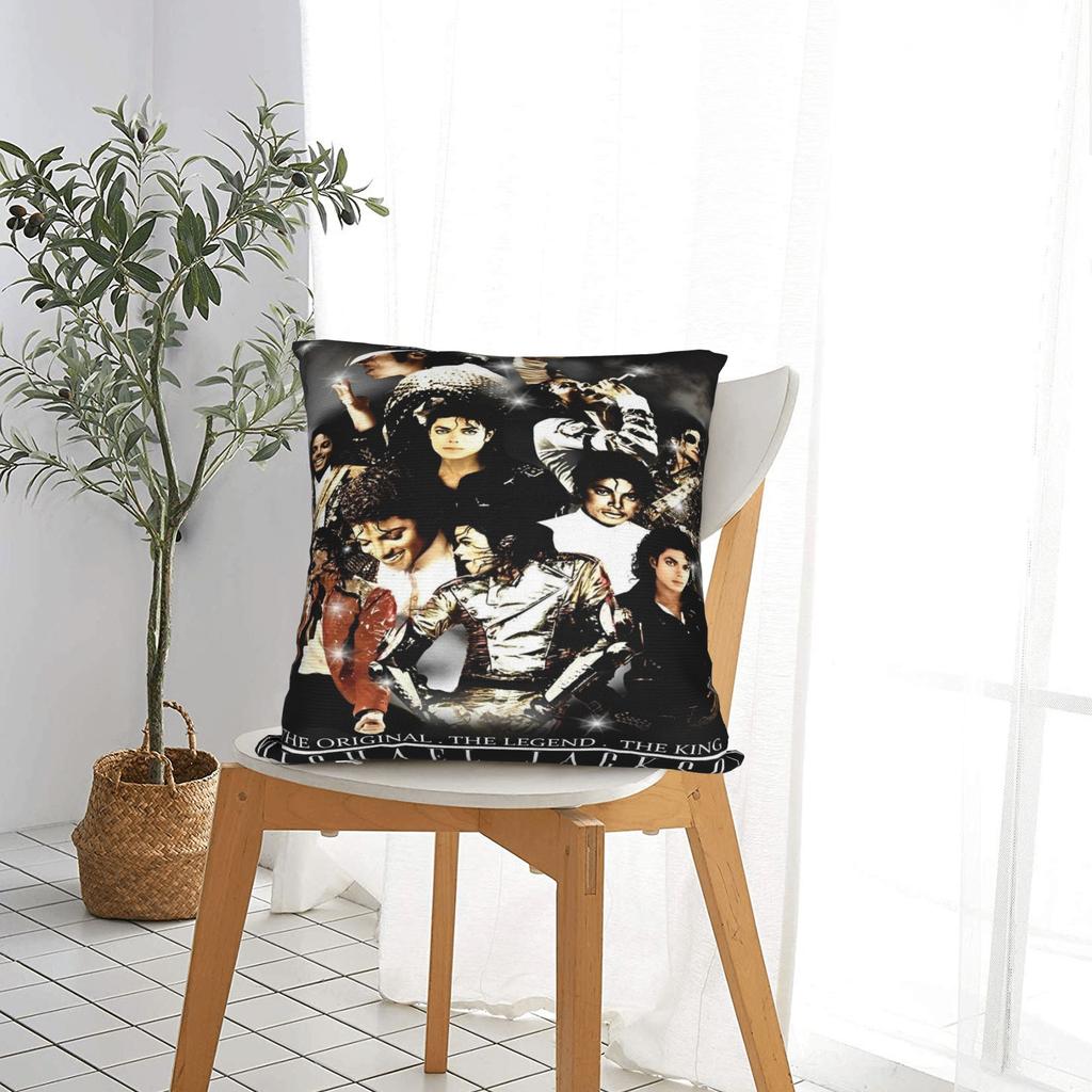 Mj King Of Pop Quadratische Kissenbezüge Kissenhülle Neuheit Polyester Dekor Kissenbezug Für Zuhause 40*40cm