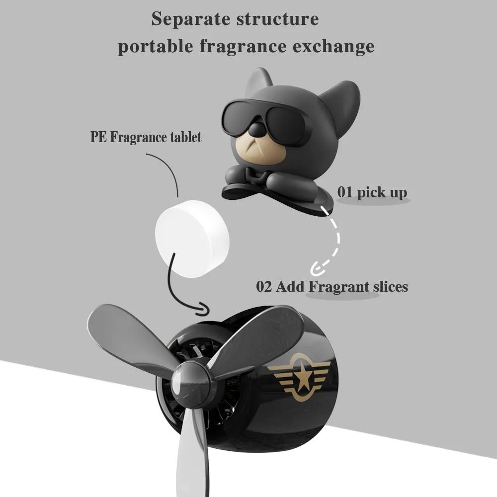 Car Vent Air Freshener with 6 Scent Refills - Ocean and Cologne Fragrance Auto Perfume Clip