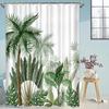 Tropical Paradise Shower Curtain, Exotic Plants & Animals, Waterproof for Bathroom Decor, Enhance Home with Nature's Beauty