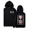 Hard TimesAll-over Pattern Printed Sweatshirt, Suitable for Spring and Autumn, Unisex, Fleece-lined, Long-sleeved, Hooded