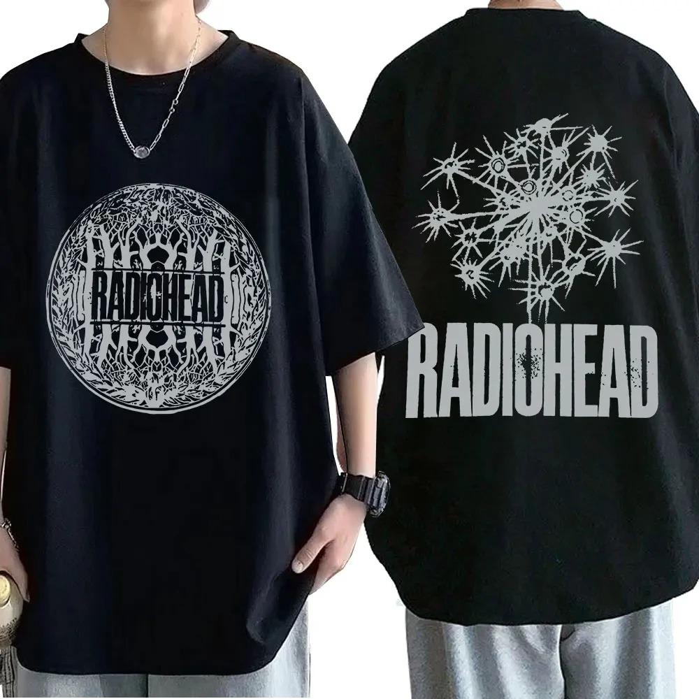 Vintage tričko Rocková kapela Radiohead Pánské 100% bavlna Trička Hip Hop The Bends Potisk hudebního alba Tričko Oversize Top