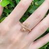 Fashion  Rose Gold Ring Earrings Sets Fashion Natural Zircon Earrings For Women High Quality Daily Fine Jewelry Set