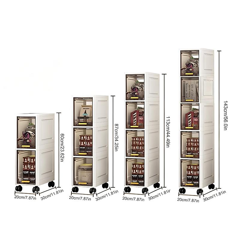 Foldable Storage Cabinet Bathroom Organizer Slim Cabinet Organizer Rack Pantry Cabinet Storage