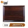 WOHO A5 Melamine Dark Faux Wood Rectangular Serving Tray