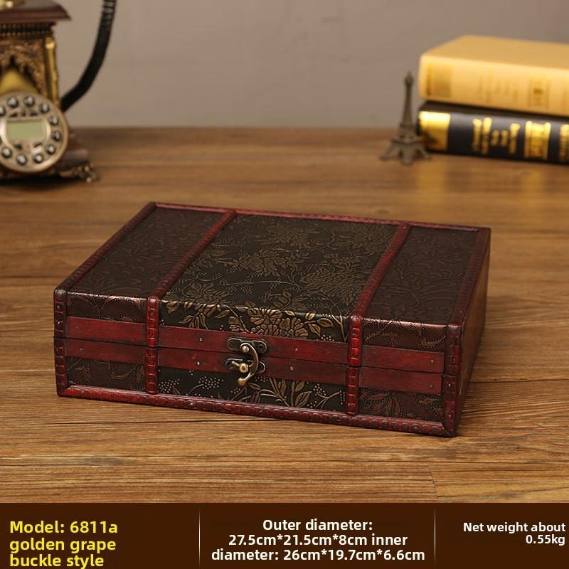 New Chinese Style Jewelry Storage Box With Flip Cover For Bedroom And Living Room Decor
