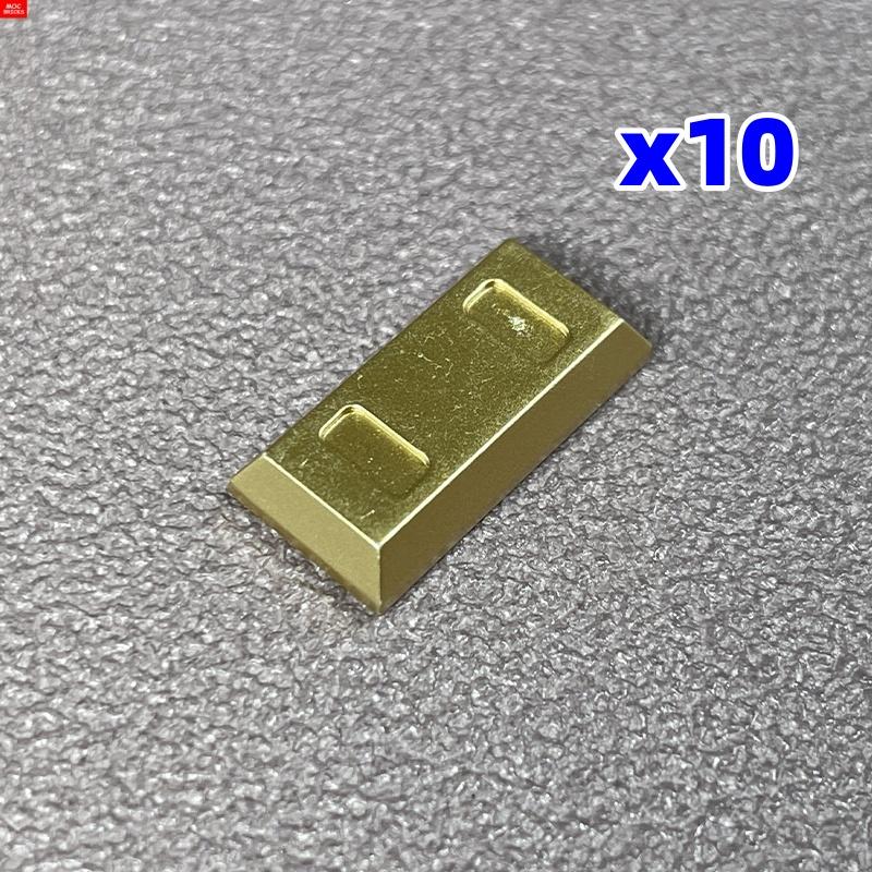 Non-Toxic Moc Bricks Utensil Ingot Bar Dollar Coin Money Gold Silver Painted Gold Gem Treasure Box 99563 Building Blocks Children'S Toys