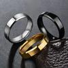 Men's Stainless Steel 6MM Plain Plate Ring with Fine Markings