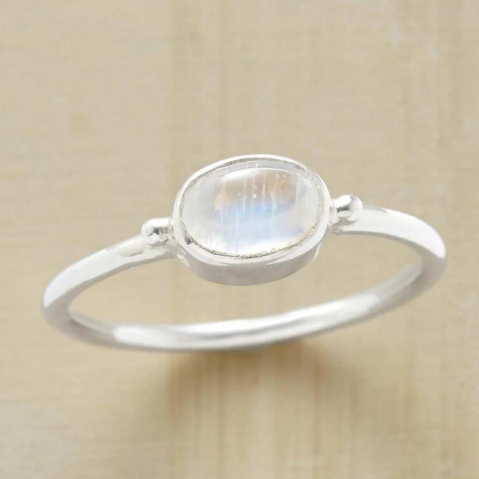 Inele din Cupru Vechi cu Pietre de Lună Încrustate Manual, Inel Minimalist pentru Femei, Inel Stil Boem, Inel Cadou pentru Petrecere