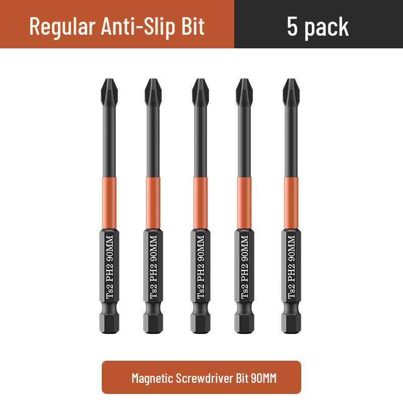 Tungsten Steel Anti-slip Phillips Screwdriver Bit Set - Super Hard, High Hardness, Strong Magnetic, for Electric and Hand Drills.