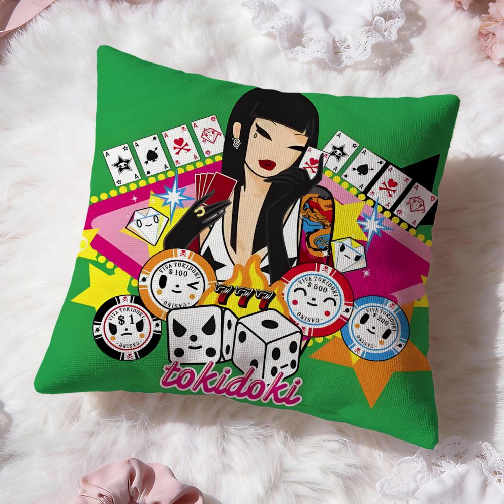 hot anime t-Tokidoki Cushion Cover Premium Comfort Reversible Pillow Cove -Two in One Design for Any Room & Car Interior