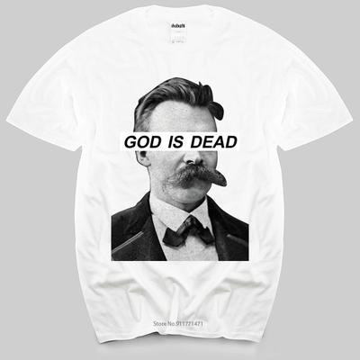 Camiseta masculina preta de verão Deus Está Morto T Shirt Deus Está Morto Friedrich Nietzsche Nietzsche Niilista Camiseta de algodão camisetas masculinas