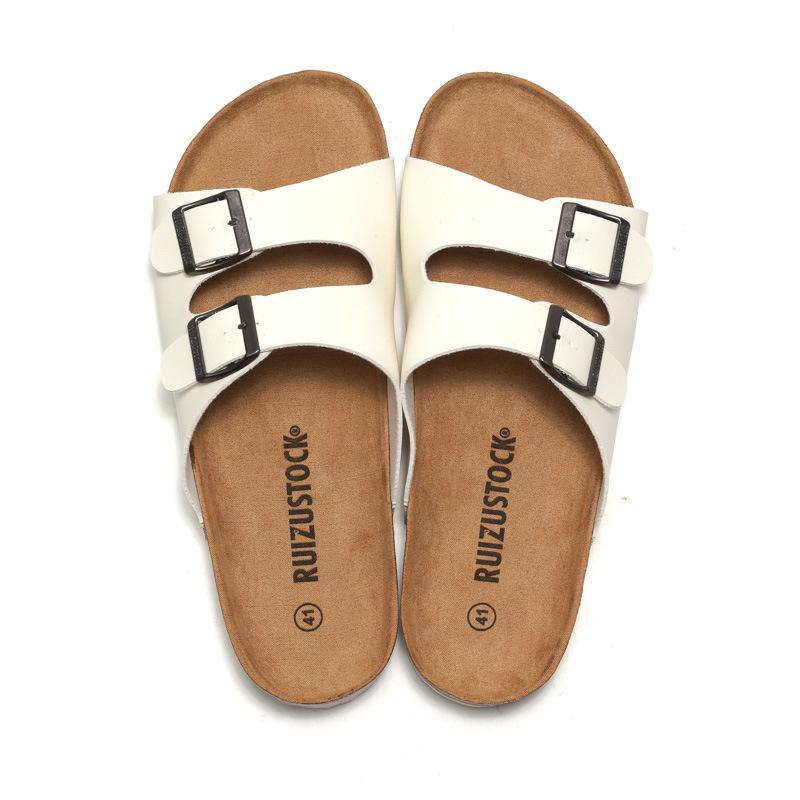 Korean Style Men's Cork Slippers: Trendy Summer Beach Flip-Flops & Casual Sandals