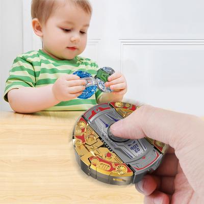 Transforming Robot Dinosaur Spinner Toy Stress Anxiety Relief Simulated Dino Spinning Toy Kids Teens Adults Fingertip Gyroscope Fidget Toy