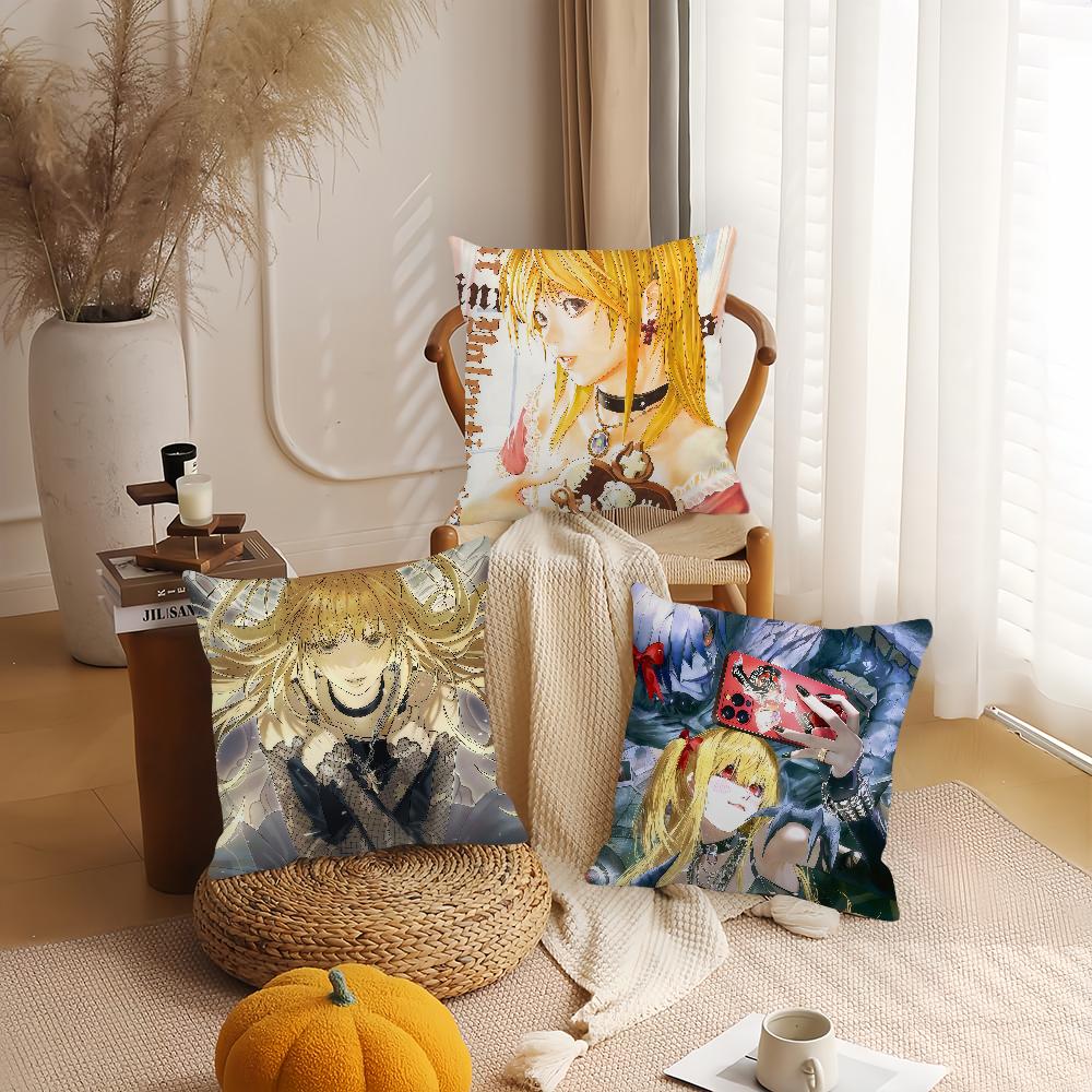 ANIME D-Death N-Note Misa Amane Pillow Case Applicable Space For Guest Rooms Interiors Cars Office House Decoration