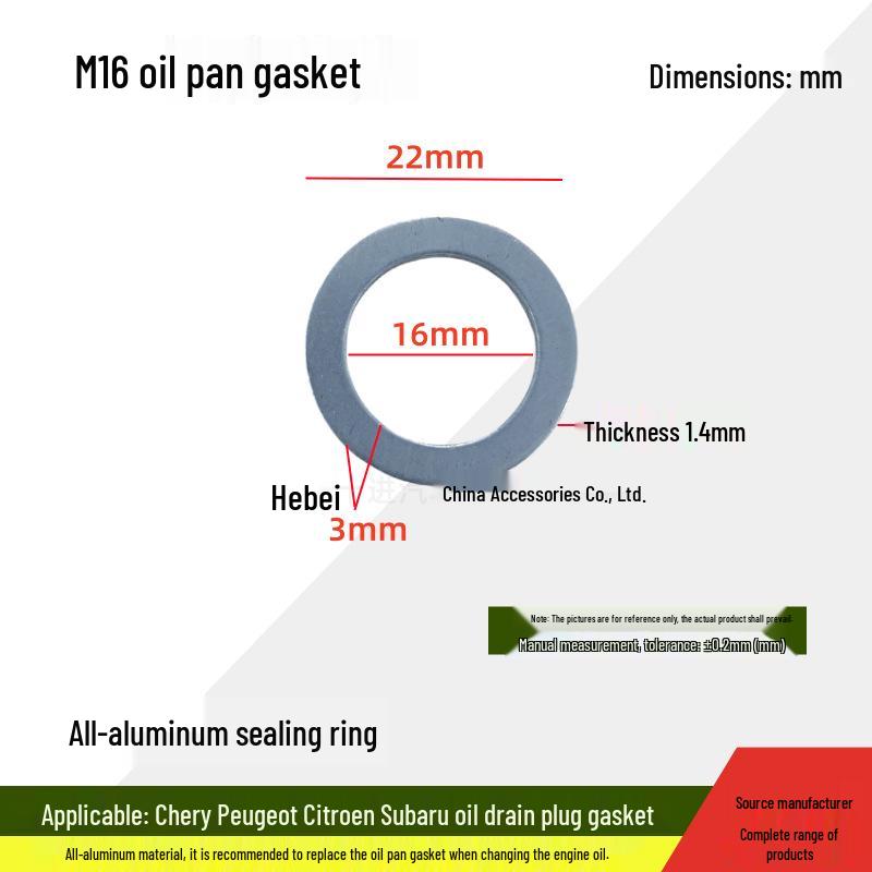 Volkswagen/GM Engine Oil Drain Plug Copper Aluminum Sealing Gasket Combo