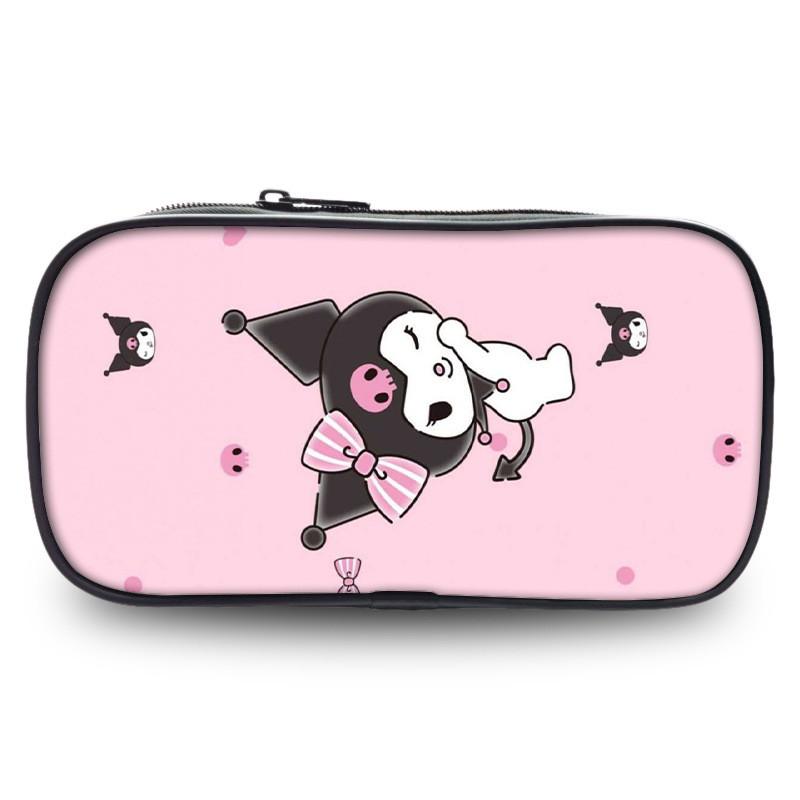 Cute Kuromi Pencil Case Sanrio Student Large Capacity Stationery Storage Bag