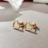Xiaomi Huitan Chic Heart Stud Earrings for Women Ear Piercing Minimalist Exquisite Love Earrings Daily Wear Fashion Versatile Jewelry