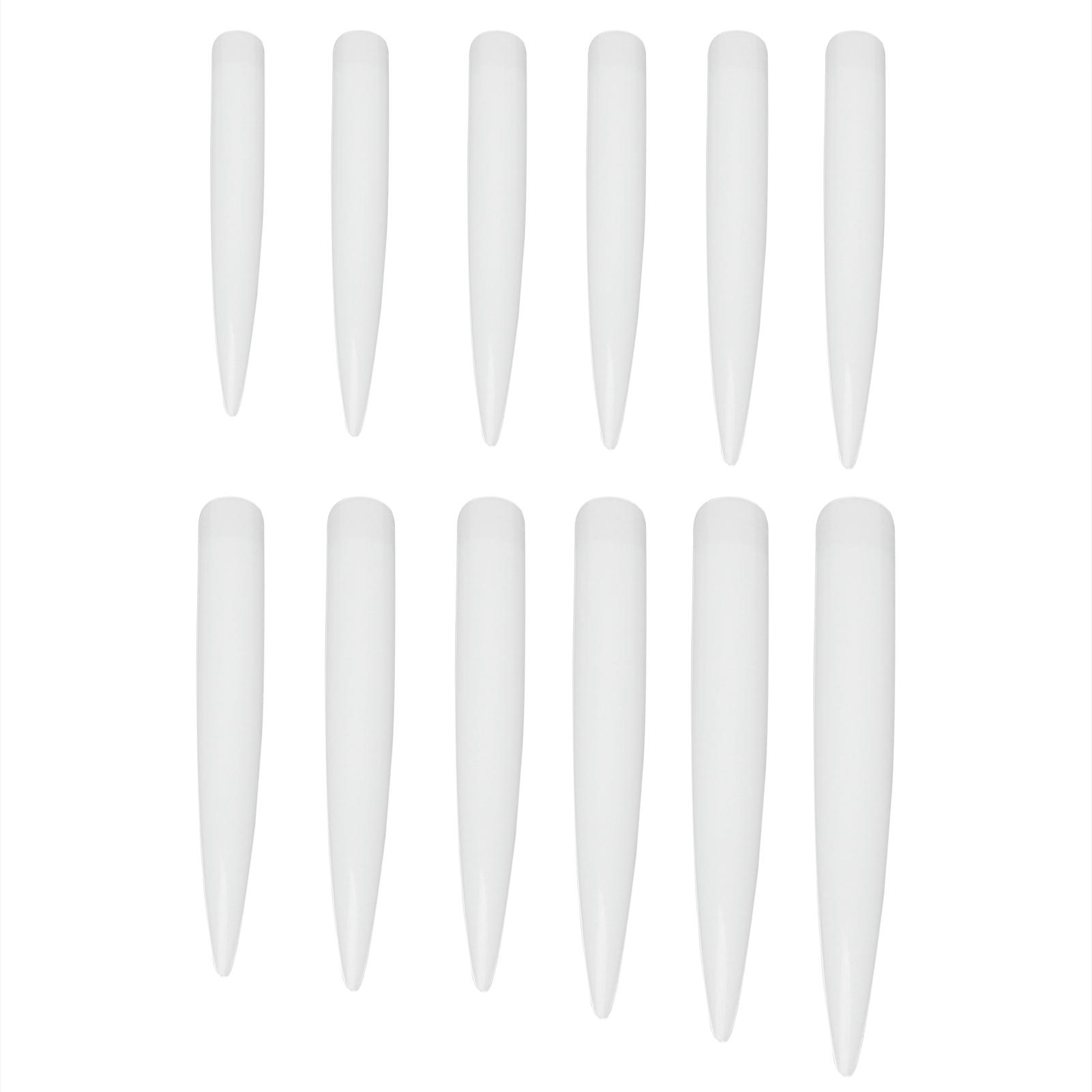 

120 шт. Очень длинные типсы для ногтей, полное покрытие, стилет, искусственные ногти для нейл-арта, сделай сам, салонный дизайн, натуральные