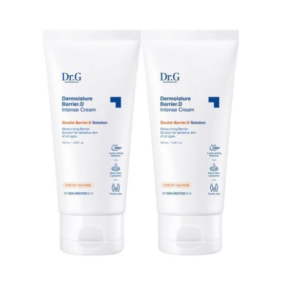 Dr.G Dermoisture Barrier. D Intense Cream 100mL x 2-100-Hour Hydration for Dry & Sensitive Skin, Korean Moisturizer