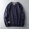 Men's American-Style Red Cotton Fleece Sweater
