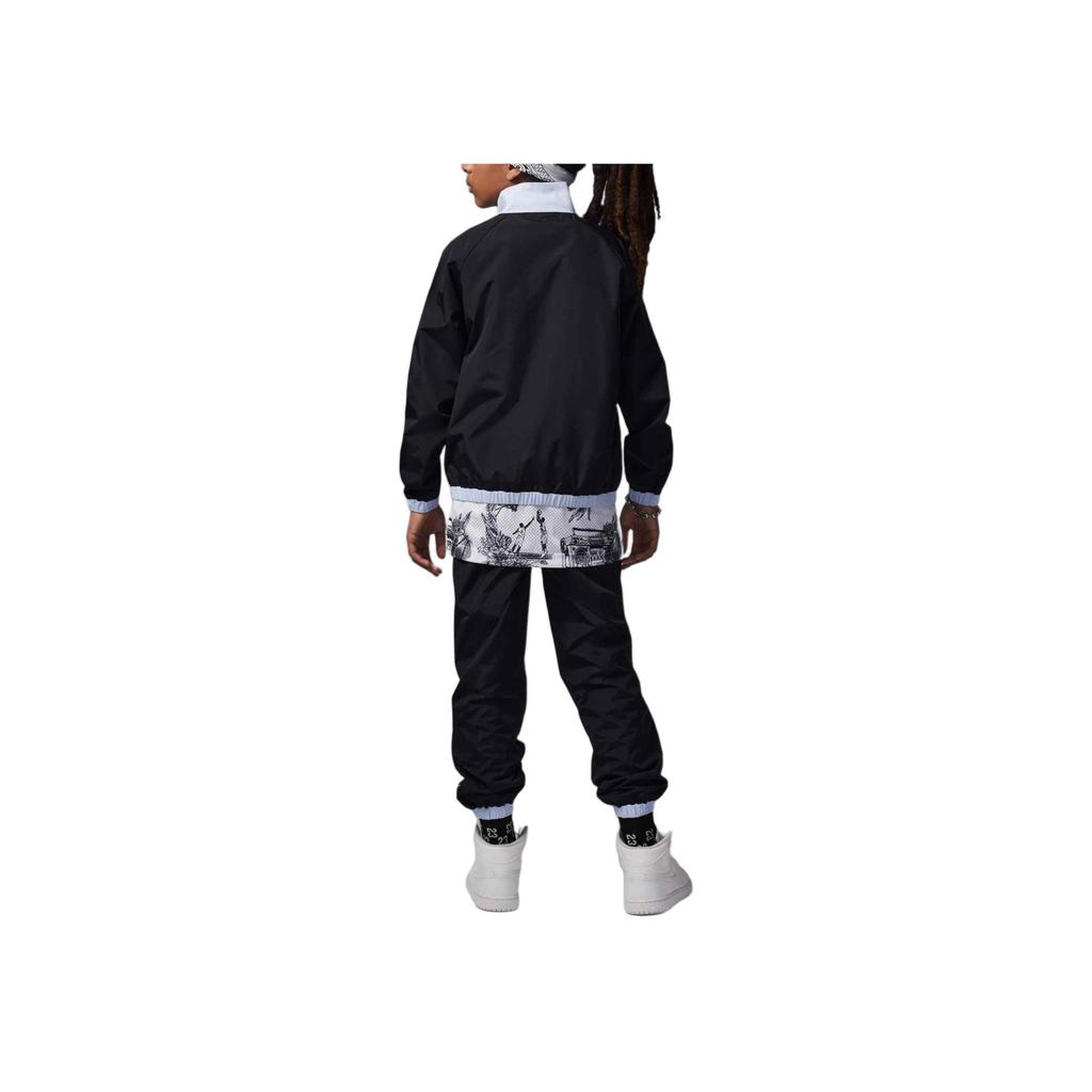 Jordan Tuta Sportiva Casual Moda Morbida Versatile Tuta per Bambini Nera IB9308-010