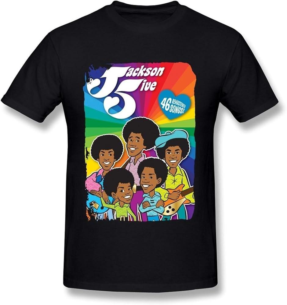 T-shirt Classica Unisex Jackson 5 Cartone Animato Per Regali ai Fan BT2120