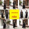 2024 Cotton Embroidered Vacation Maxi Dress - Plus Size Beach Robe & Bikini Cover-Up