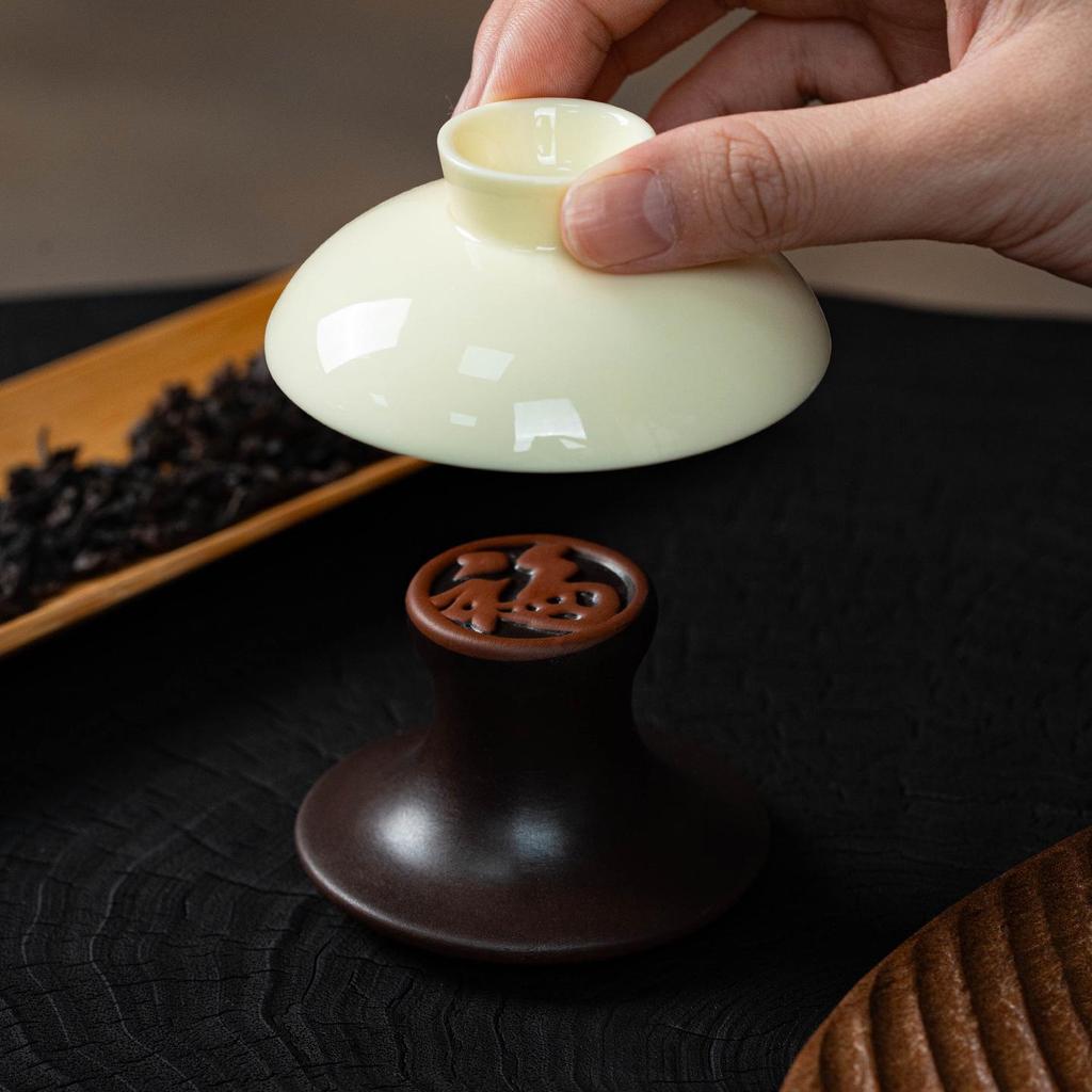 Creative Purple Sand Handmade Pot Lid Holder for Kung Fu Tea Ceremony