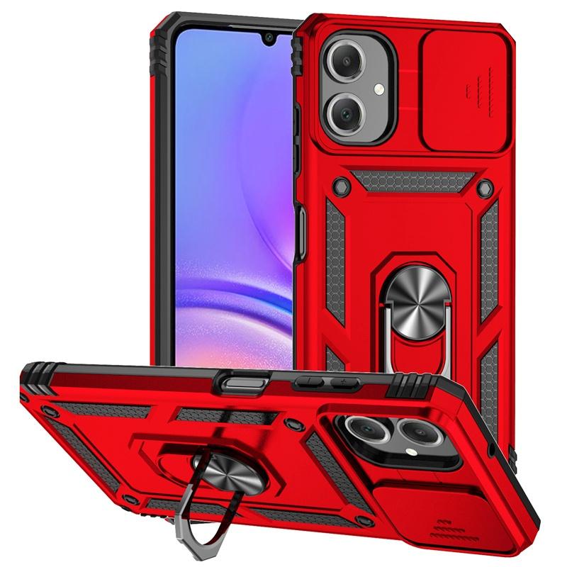 For Samsung Galaxy A07 Case Slide Lens Protector Armor Phone Cover for Sumsung A07 A 07 GalaxyA07 4G Ring Stand Shockproof Funda