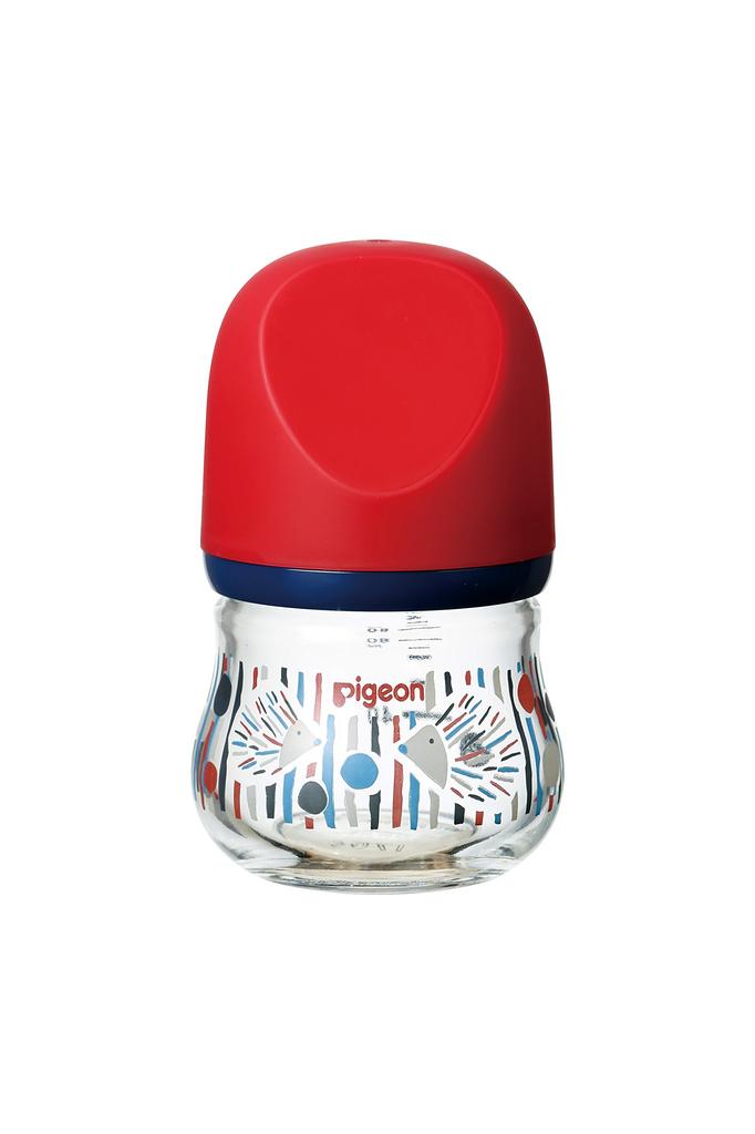 Pidgeon Breast Milk Feeling Bottle My Precious Heat-Resistant Glass Hedgehog 80ml From 0 Months A Bottle That Reliably Supports Breastfeeding