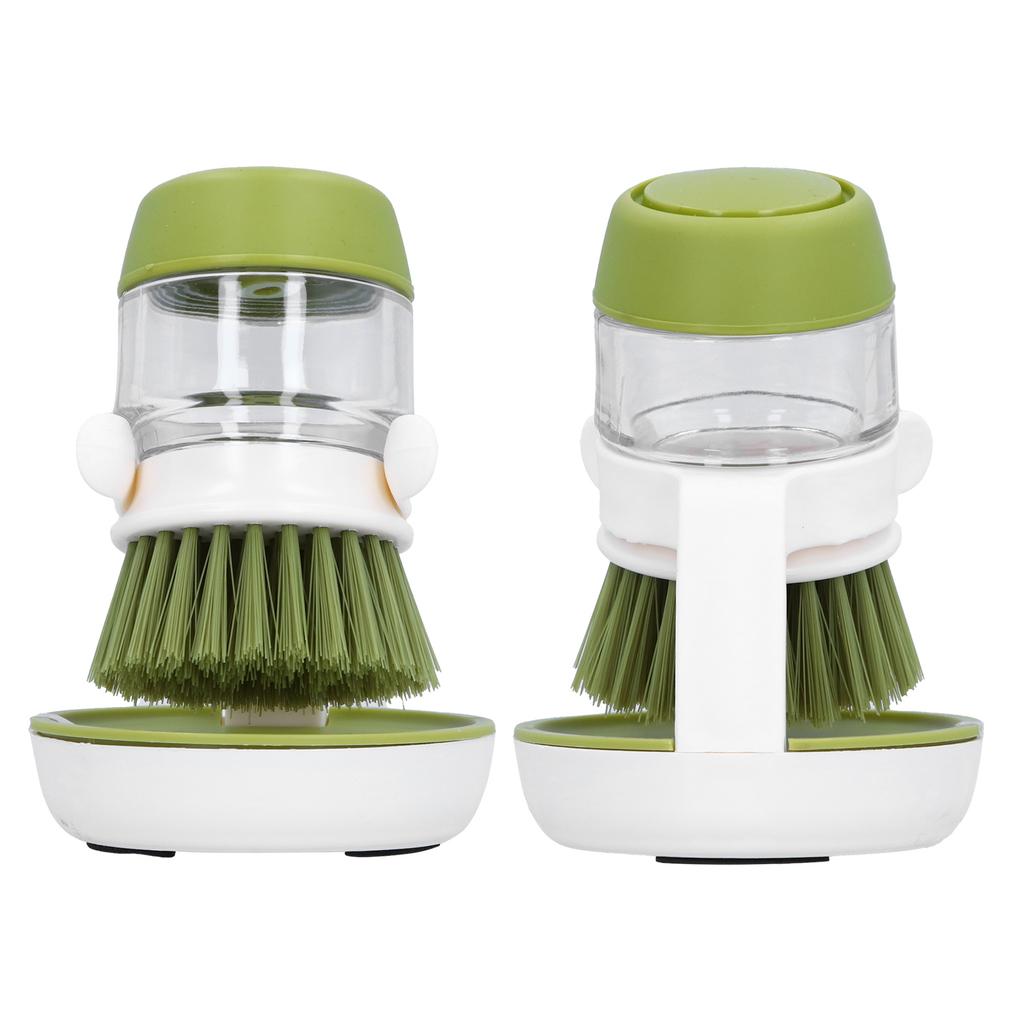 Automatically Add Liquid Dishwashing Brush Non Oily Cleaning Brush Kitchen Cleaning Tool(Green )