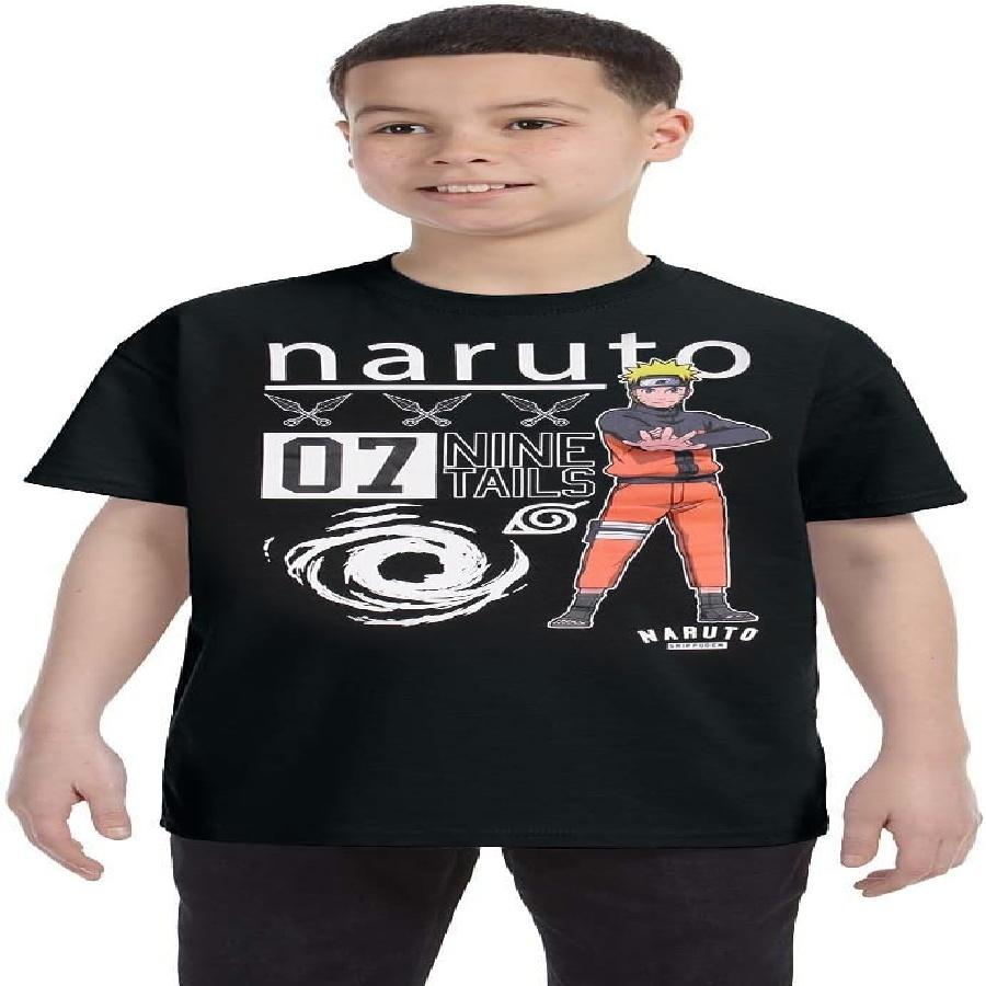 Bioworld Футболка для мальчиков старшего возраста Naruto 07 Девятихвостый Черная S