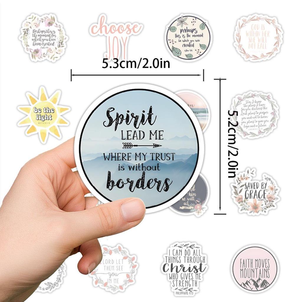 50 Inspirational Graffiti Text Stickers - Waterproof & Creative for Water Bottles, Luggage