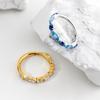 G23 Titanium Color CZ Hinged Segment Clicker Earring Cartilage Nose Hoop Septum Rings Piercing Jewelry