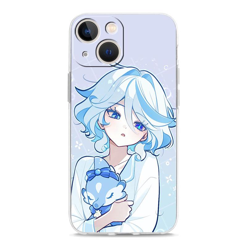 Phone Case For iPhone 17 Air Cases iPhone 16 15 12 13 14 Pro Max SE 7 8 Plus iPhone11 Clear Cover Genshin Impact Lovely Furina