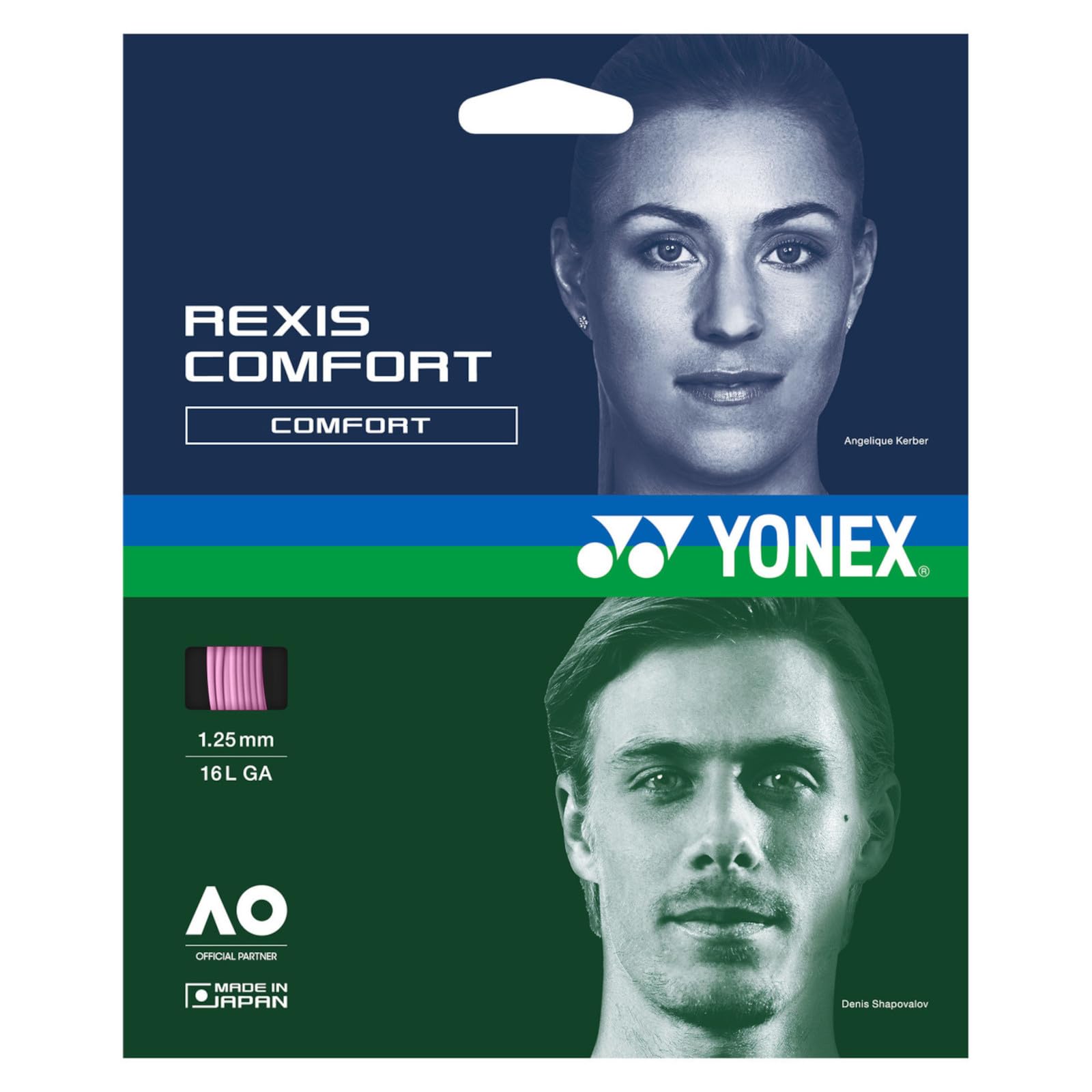 

YONEX Rexis Comfort Tennis String Set (Pink, 16L) розовый